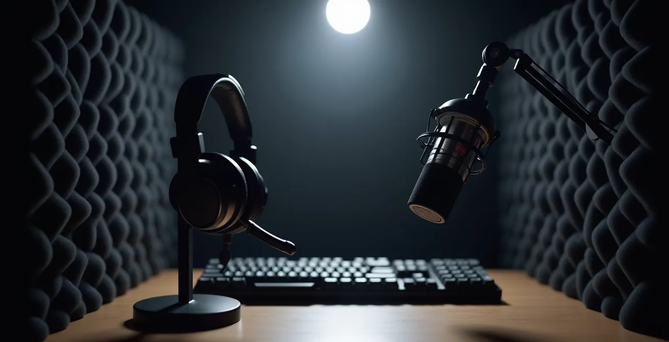 Comparaison visuelle entre micro-casque et micro sur pied pour le gaming