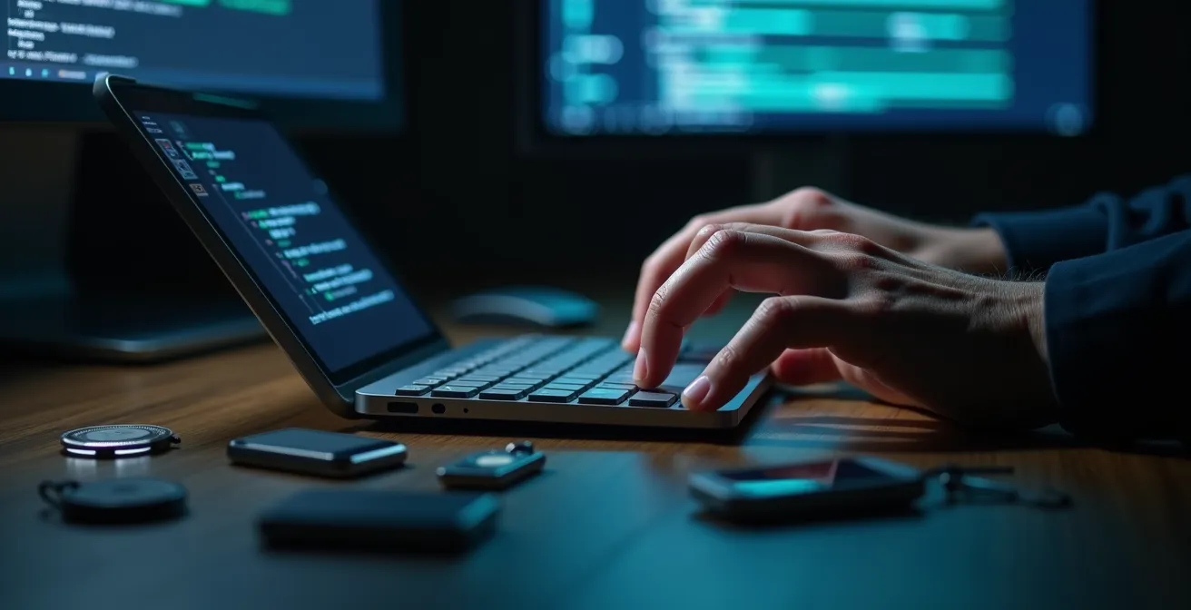 Représentation visuelle du processus d'urgence de sécurisation après vol d'identifiants